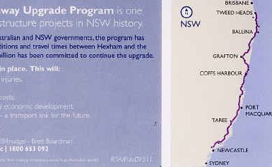 Highway postcard delivers cut to roadwork. Highway postcard delivers cut to roadwork.