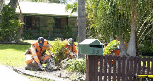 SES members search the yard for clues following the 2002 murder of Ingrid Lester. The home she had shared with her killer is now the subject of an application for a restraining order. SES members search the yard for clues following the 2002 murder of Ingrid Lester. The home she had shared with her killer is now the subject of an application for a restraining order.