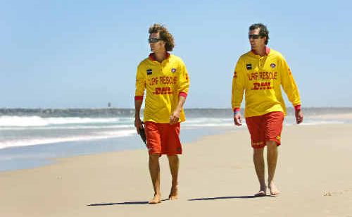 The O’Connor brothers, Joe (left) and Shane, were members of the Ballina Jet Boat Surf Rescue crew that rushed to South Ballina Beach on Tuesday evening in a vain effort to help save the lives of a NSW couple who drowned in the surf. The O’Connor brothers, Joe (left) and Shane, were members of the Ballina Jet Boat Surf Rescue crew that rushed to South Ballina Beach on Tuesday evening in a vain effort to help save the lives of a NSW couple who drowned in the surf.