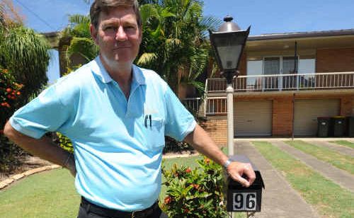 GDSC general manager Arthur Lysaught stands outside one of the six houses the club is selling. GDSC general manager Arthur Lysaught stands outside one of the six houses the club is selling.