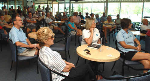 There was standing room only at the Yamba Golf Club yesterday for the launch of a campaign for 24-hour policing in Yamba. There was standing room only at the Yamba Golf Club yesterday for the launch of a campaign for 24-hour policing in Yamba.