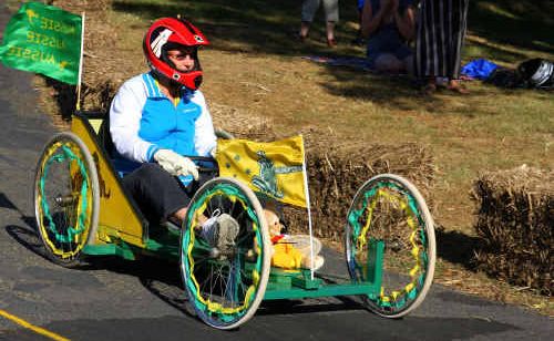 Marlene Jordan, of Casino, in the 2009 Maclean Billycart Derby. Marlene Jordan, of Casino, in the 2009 Maclean Billycart Derby.