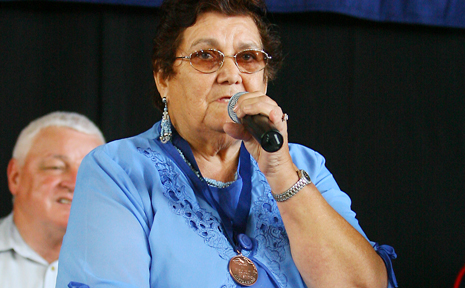 Dorothy Armstrong is honoured with the Citizen of the Year award at today's Australia Day ceremony at Mt Morgan. Dorothy Armstrong is honoured with the Citizen of the Year award at today's Australia Day ceremony at Mt Morgan.