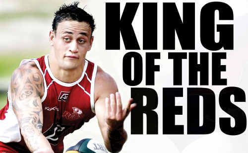 Reds halfback Richard Kingi. Reds halfback Richard Kingi.
