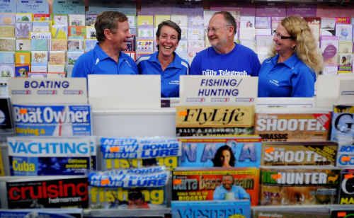 Outgoing newsagents Kelvin and Megan Blacktop with the new operators of Grafton Mall Newsagency, Allan and Joan Worland. Outgoing newsagents Kelvin and Megan Blacktop with the new operators of Grafton Mall Newsagency, Allan and Joan Worland.
