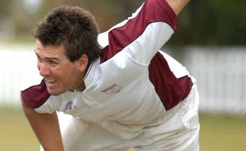 Brothers skipper Brad Robertson in action against Harwood in Premier League action at Yamba Oval. Brothers skipper Brad Robertson in action against Harwood in Premier League action at Yamba Oval.