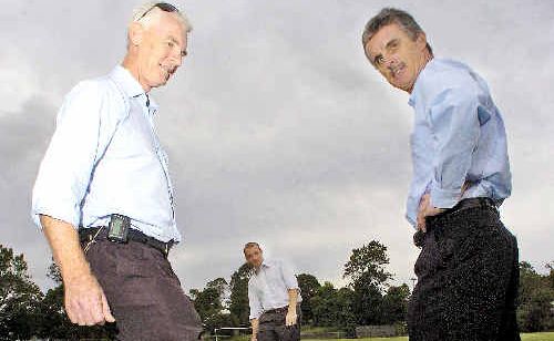 Mike Berry, (from left) founder of Football Far North Coast; Isaac Smith, deputy mayor of Lismore and Goonellabah player; and Bill Coulter, chief executive of Ballina RSL. The trio have put their hands up for election to the FFNC board. Mike Berry, (from left) founder of Football Far North Coast; Isaac Smith, deputy mayor of Lismore and Goonellabah player; and Bill Coulter, chief executive of Ballina RSL. The trio have put their hands up for election to the FFNC board.