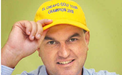 Bank manager Adrian Files made some golfing history by winning the El Cheapo Tour title. Bank manager Adrian Files made some golfing history by winning the El Cheapo Tour title.