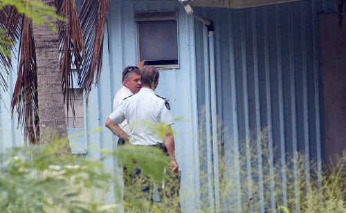 Regional crime co-ordinator Detective Inspector Jon Wacker investigates where a murder suspect was found in Yeppoon yesterday. Regional crime co-ordinator Detective Inspector Jon Wacker investigates where a murder suspect was found in Yeppoon yesterday.