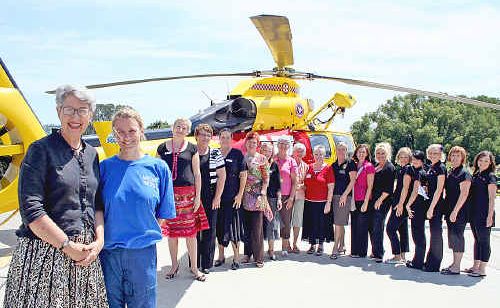 Mayor Jenny Dowell and Dr Erin Martin with (l-r) Rescue Helicopter staff Nyree Epplett, Elaine Gano, Katrina Lewis, Tracey Schofield and Victoria Greenwood, Rescue Helicopter volunteers Kaye Jonsson and Trish McCombe, Carmel Cook from Janelle Saffin’s office, Jenny Cropp from Taylors Wines, Julie Burton from Zonta and Jenelle Sharman from Destiny with her staff Emilee, Sam, Abbie, Jo and Kristy. Mayor Jenny Dowell and Dr Erin Martin with (l-r) Rescue Helicopter staff Nyree Epplett, Elaine Gano, Katrina Lewis, Tracey Schofield and Victoria Greenwood, Rescue Helicopter volunteers Kaye Jonsson and Trish McCombe, Carmel Cook from Janelle Saffin’s office, Jenny Cropp from Taylors Wines, Julie Burton from Zonta and Jenelle Sharman from Destiny with her staff Emilee, Sam, Abbie, Jo and Kristy.