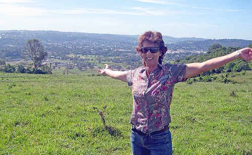 Donna Purtle on the land she wants to have re-zoned for urban development in North Lismore. Donna Purtle on the land she wants to have re-zoned for urban development in North Lismore.