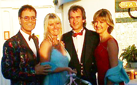 Fiona and Alan Park on their wedding day in 2000 with Sir Cliff Richard and Olivia Newton-John. Fiona and Alan Park on their wedding day in 2000 with Sir Cliff Richard and Olivia Newton-John.