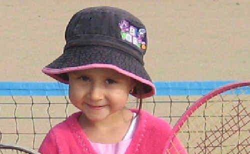Darina Kamenoff has fun at Tennis Hot Shots. Darina Kamenoff has fun at Tennis Hot Shots.