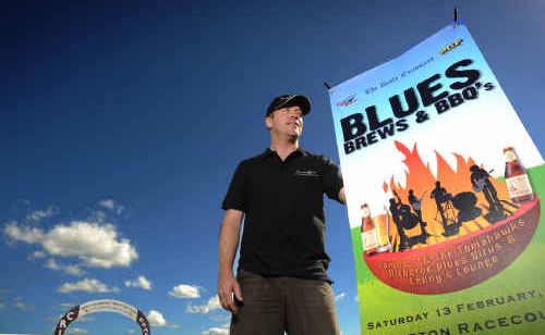 CRJC executive officer Bradley de Martino Rosaroll gets busy setting up the Blues, Brews and BBQs race meeting and entertainment tomorrow. CRJC executive officer Bradley de Martino Rosaroll gets busy setting up the Blues, Brews and BBQs race meeting and entertainment tomorrow.