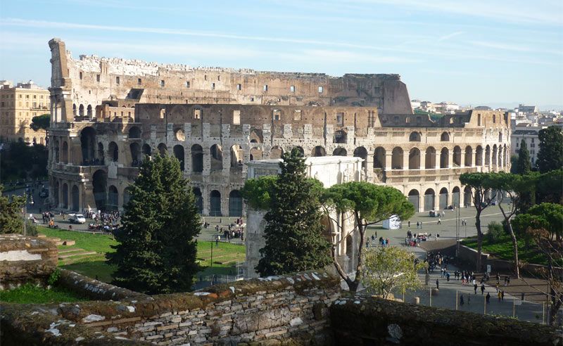 The Colosseum in Rome. The Colosseum in Rome.