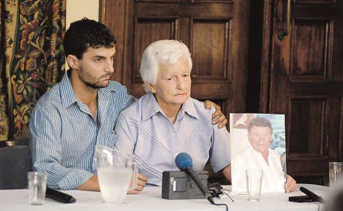Ben Ryan and mother Marie Ryan at a press conference after Jeffrey Ryan’s murder. Ben Ryan and mother Marie Ryan at a press conference after Jeffrey Ryan’s murder.