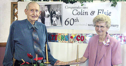 Colin and Elsie Lindenmayer celebrating their 60th wedding anniversary in 2008. Mr Lindenmayer died in a car crash while they were celebrating their 62nd anniversary on Sunday. Colin and Elsie Lindenmayer celebrating their 60th wedding anniversary in 2008. Mr Lindenmayer died in a car crash while they were celebrating their 62nd anniversary on Sunday.