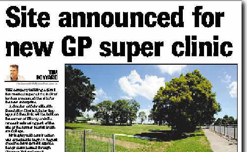 An earlier story about the proposed GP centre. An earlier story about the proposed GP centre.