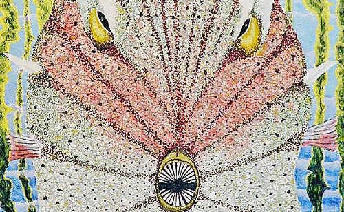 Detail of a current artwork on exhibition. Detail of a current artwork on exhibition.