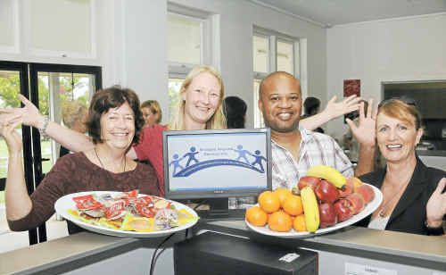 Margi O’Connell, Marie Allen, Paul Williams, Sharon Sarah and many others celebrate the 11th birthday of Bridges Allied Services and the launch of their healthy lifestyle program. Photo: MAX FLEET brg1802a Margi O’Connell, Marie Allen, Paul Williams, Sharon Sarah and many others celebrate the 11th birthday of Bridges Allied Services and the launch of their healthy lifestyle program. Photo: MAX FLEET brg1802a