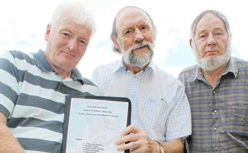 Val Gray, John Forkan and Liam O’Dea hope for a large turn out at a social justice open forum on Saturday. Val Gray, John Forkan and Liam O’Dea hope for a large turn out at a social justice open forum on Saturday.