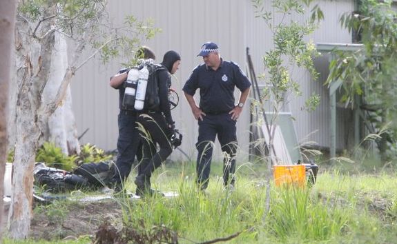Police divers joined the search for a toddler at Cooroibah. Photo: Cade Mooney Police divers joined the search for a toddler at Cooroibah. Photo: Cade Mooney