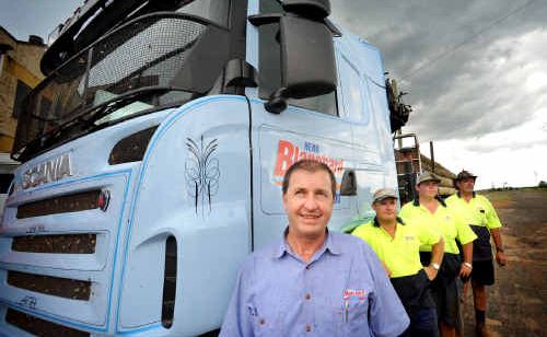 Robert Blanchard and some of the drivers at Herb Blanchard Haulage. Robert Blanchard and some of the drivers at Herb Blanchard Haulage.