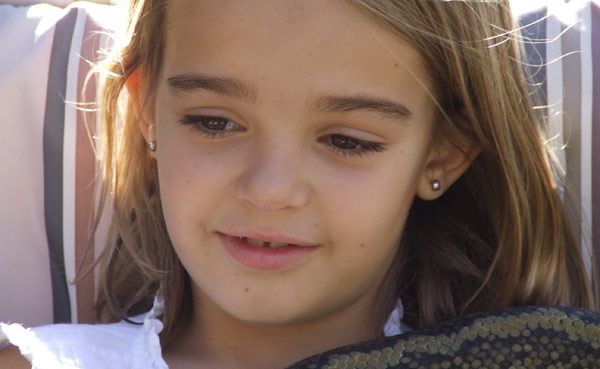 Eight-year-old Trinity Bates. Eight-year-old Trinity Bates.