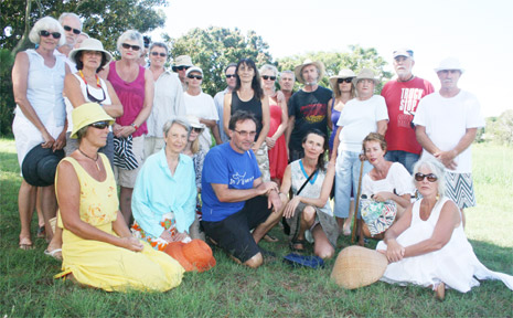 Members of the Suffolk Park Progress Association gather on the proposed development site at Suffolk Park. Members of the Suffolk Park Progress Association gather on the proposed development site at Suffolk Park.