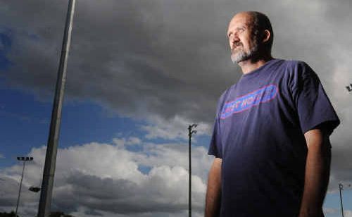 Treasurer of Grafton Hockey Association Rod Gould in front of the light towers at the hockey complex. Treasurer of Grafton Hockey Association Rod Gould in front of the light towers at the hockey complex.