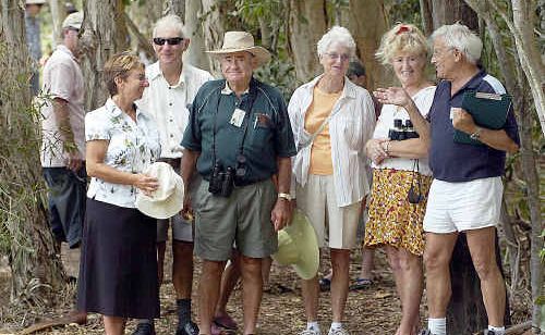 Councillor Sue Brooks tours the Arkarra Gardens on World Wetlands Day in 2007 with John Curd, John Knight, Dell Curd, Sandra Turner and Alan Peebles. Councillor Sue Brooks tours the Arkarra Gardens on World Wetlands Day in 2007 with John Curd, John Knight, Dell Curd, Sandra Turner and Alan Peebles.