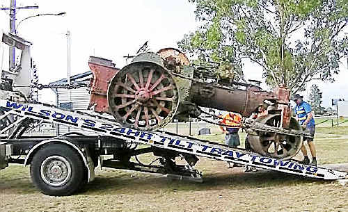 The former Allora Shire Council steam roller was moved to a restoration site at the Highfields Pioneer Village Museum by new owner Bob Good. The former Allora Shire Council steam roller was moved to a restoration site at the Highfields Pioneer Village Museum by new owner Bob Good.