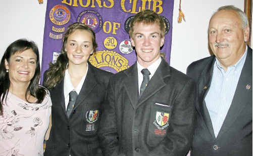 Gaye Elder with Lions Youth of the Year Sallyanne Elder, runner-up David McMahon and Warren Elder. Gaye Elder with Lions Youth of the Year Sallyanne Elder, runner-up David McMahon and Warren Elder.