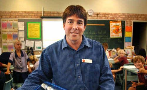 St James Primary teacher Joe Stewart has brought new technology to the classroom. St James Primary teacher Joe Stewart has brought new technology to the classroom.