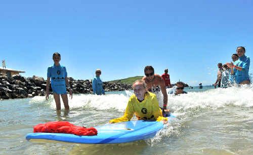 The disabled surfers are holding their final day of the summer this Saturday at Scotts Head. TREVOR VEALE The disabled surfers are holding their final day of the summer this Saturday at Scotts Head. TREVOR VEALE