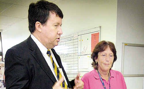 Health Minister Paul Lucas at Maryborough Hospital with clinical nurse Margaret Nipperess-Smith. Health Minister Paul Lucas at Maryborough Hospital with clinical nurse Margaret Nipperess-Smith.