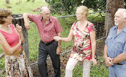 Concerned Kyogle farmers (from left) Maggie Cullen, Ian Fielding, and Lyn and Bill Bolin attended the Armidale forum. David Nielsen Concerned Kyogle farmers (from left) Maggie Cullen, Ian Fielding, and Lyn and Bill Bolin attended the Armidale forum. David Nielsen