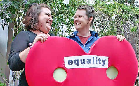 Amber McBride and Annabelle Keene believe same-sex couples should have the same rights as heterosexual couples. Amber McBride and Annabelle Keene believe same-sex couples should have the same rights as heterosexual couples.