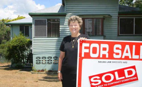 Nelda Law from Kas Woch Real Estate at a Hunter Street home in Rockhampton which she recently sold for around $225,000. Nelda Law from Kas Woch Real Estate at a Hunter Street home in Rockhampton which she recently sold for around $225,000.