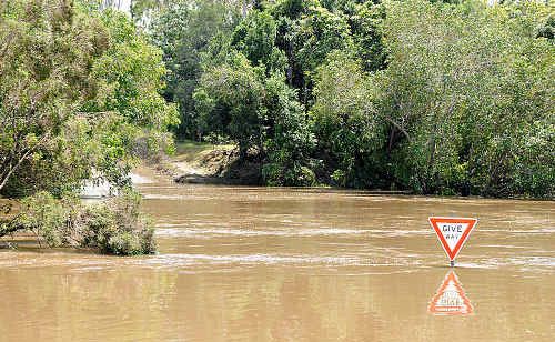 The flooded Munna Creek has had Glen Echo residents trapped for days. The flooded Munna Creek has had Glen Echo residents trapped for days.