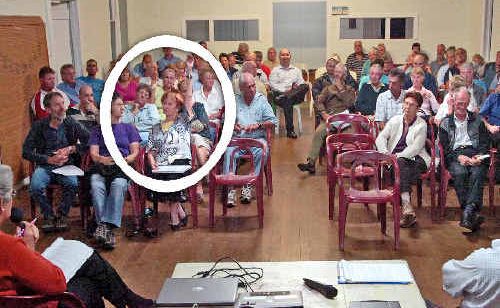 The woman pictured above was the only person to vote in favour of a rate rise in support of the environmental levy at Lismore council’s Rural Community Consultation held at the Wyrallah Public Hall. The woman pictured above was the only person to vote in favour of a rate rise in support of the environmental levy at Lismore council’s Rural Community Consultation held at the Wyrallah Public Hall.