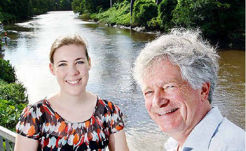 Peter Krause and Kelli Frederiks are raising money to save the Bremer River. Peter Krause and Kelli Frederiks are raising money to save the Bremer River.
