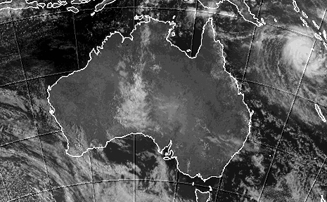 An image of Cyclone Ului from the Bureau of Meteorology. An image of Cyclone Ului from the Bureau of Meteorology.