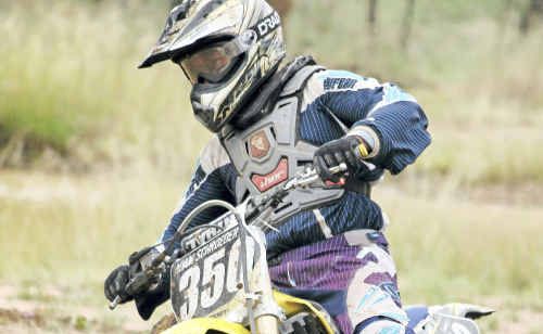 Warwick District Dirt Bike Club member Adam Schroeder in action on Sunday at Morgan Park. Warwick District Dirt Bike Club member Adam Schroeder in action on Sunday at Morgan Park.