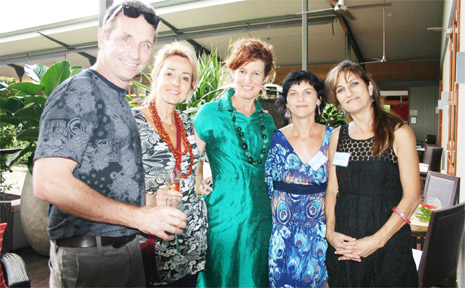 Sculptors Tom Koch, Erika Mayer and Virginia Reid with artsCape Biennial 2010 curators Rebecca Townsend and Merran Morrison at last Friday’s launch at Byron at Byron Resort. Sculptors Tom Koch, Erika Mayer and Virginia Reid with artsCape Biennial 2010 curators Rebecca Townsend and Merran Morrison at last Friday’s launch at Byron at Byron Resort.