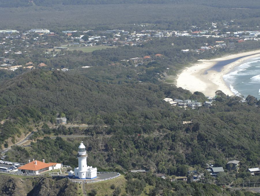 Byron Bay lighthouse looking back towards Byron Bay Byron Bay lighthouse looking back towards Byron Bay