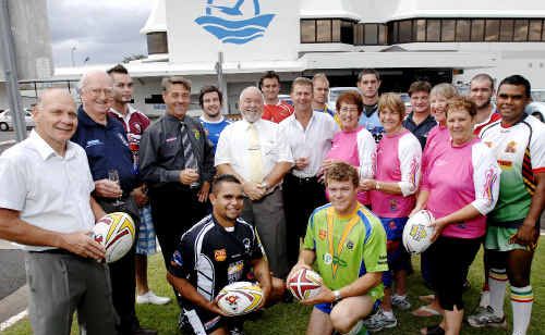 NRRRL club representatives at the 2010 pre-season launch at the Ballina RSL Club yesterday, with (from left, middle row) Men of League representatives John Mayes and Bob Abbott, NRRRL vice-president Brian Rix, Ballina RSL Club deputy chairman Norm Mulholland, Country Rugby League regional manager Kevin Hill and Rainbow Dragons Abreast members Janet Riordan, Veda Dorrough, Laura Turner and Trish Norton. NRRRL club representatives at the 2010 pre-season launch at the Ballina RSL Club yesterday, with (from left, middle row) Men of League representatives John Mayes and Bob Abbott, NRRRL vice-president Brian Rix, Ballina RSL Club deputy chairman Norm Mulholland, Country Rugby League regional manager Kevin Hill and Rainbow Dragons Abreast members Janet Riordan, Veda Dorrough, Laura Turner and Trish Norton.