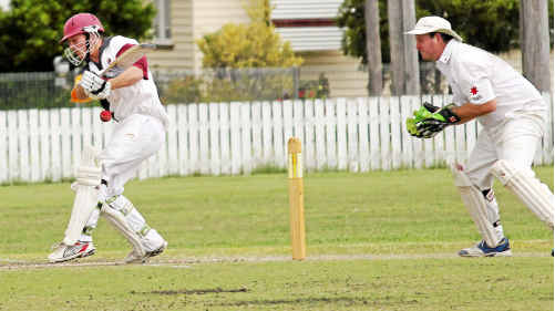 Jarred Collins bats for Wheatvale in a preliminary final victory against Inglewood at Slade Park on Sunday. Jarred Collins bats for Wheatvale in a preliminary final victory against Inglewood at Slade Park on Sunday.