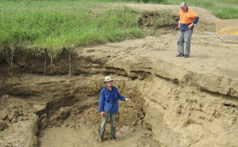 THIS DEEP: A hole caused by flooding on Fairfield Road outside Bauhinia. THIS DEEP: A hole caused by flooding on Fairfield Road outside Bauhinia.