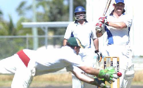 Casino Cavaliers wicketkeeper Todd Summers stretches to catch Marist Brothers batsman Joe Allen in the LJ Hooker League final at the weekend. Casino Cavaliers wicketkeeper Todd Summers stretches to catch Marist Brothers batsman Joe Allen in the LJ Hooker League final at the weekend.